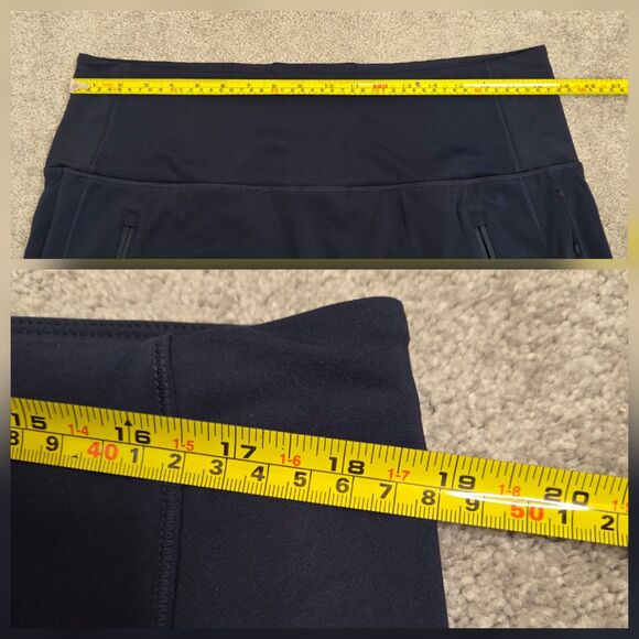 Athleta Skort Womens 1X Blue Fairway GolfSkort 18 Zip Pockets Built-in Shorts - Picture 12 of 12